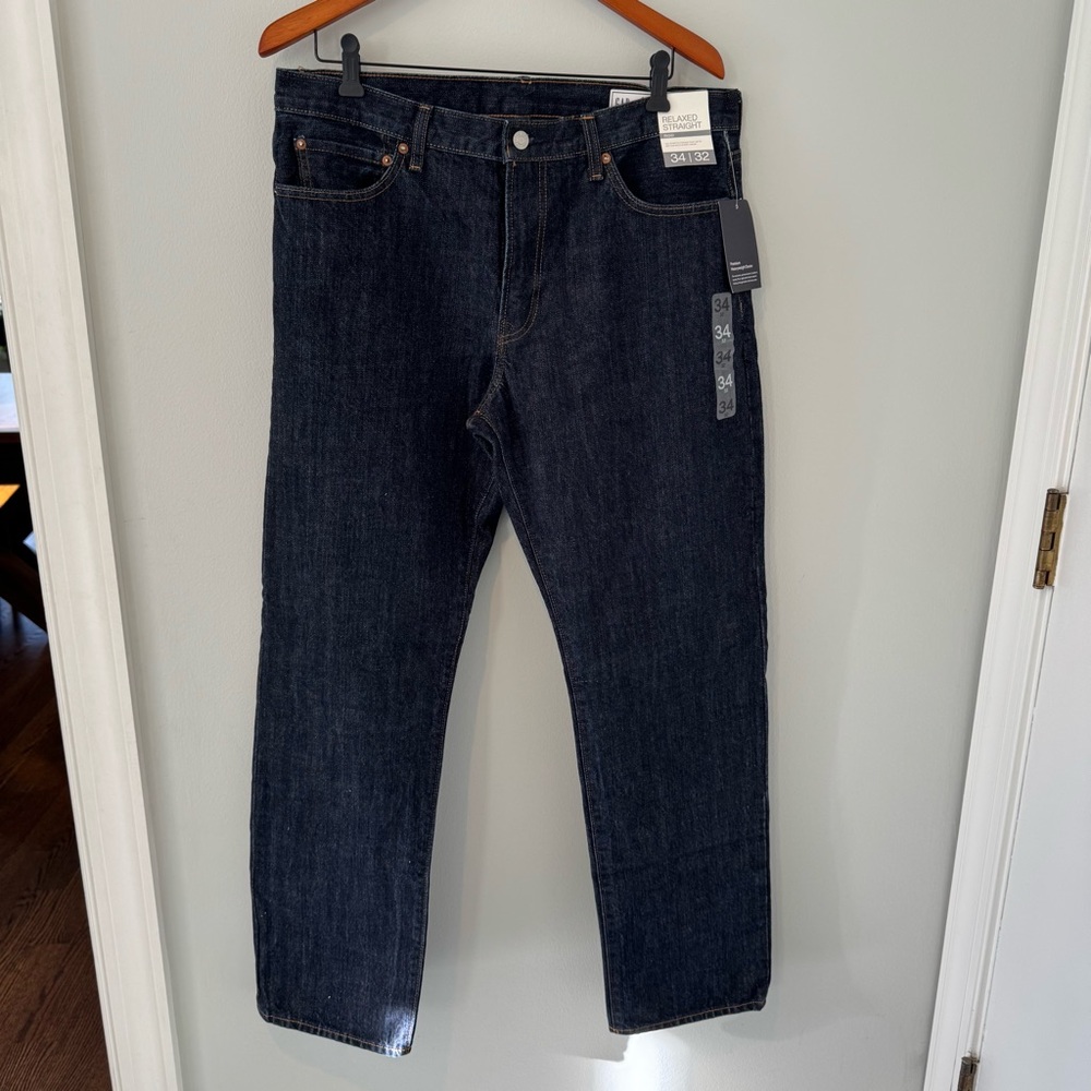 GAP Men's Deep Indigo Straight Jeans